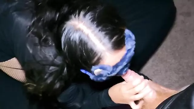 Big ass girl from Mexico in stockings fucks doggy style after a blowjob